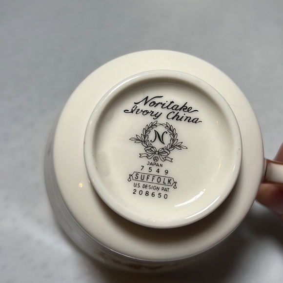 Vintage Noritake Ivory China Suffolk Coffee/Tea Cups Japan Set 5 - Picture 8 of 8